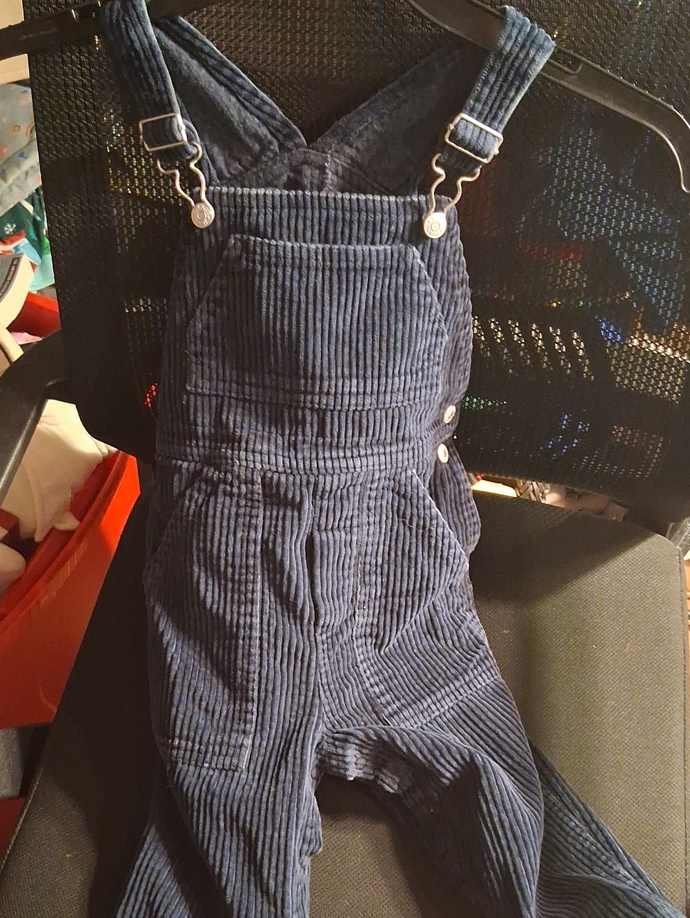 Place Black Corduroy Overalls
